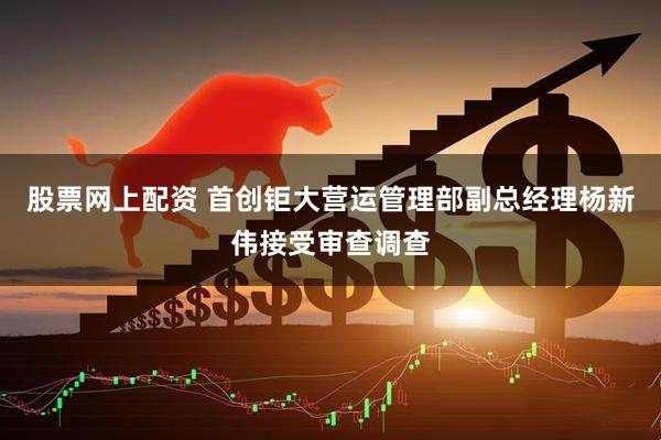 股票网上配资 首创钜大营运管理部副总经理杨新伟接受审查调查